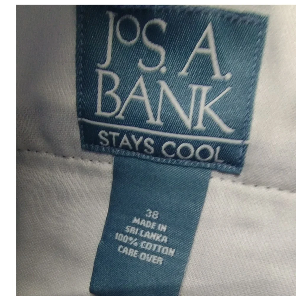Jos. A. Bank Stays Cool‎ Shorts Pleated Cotton Casual Blue Mens Size 38
